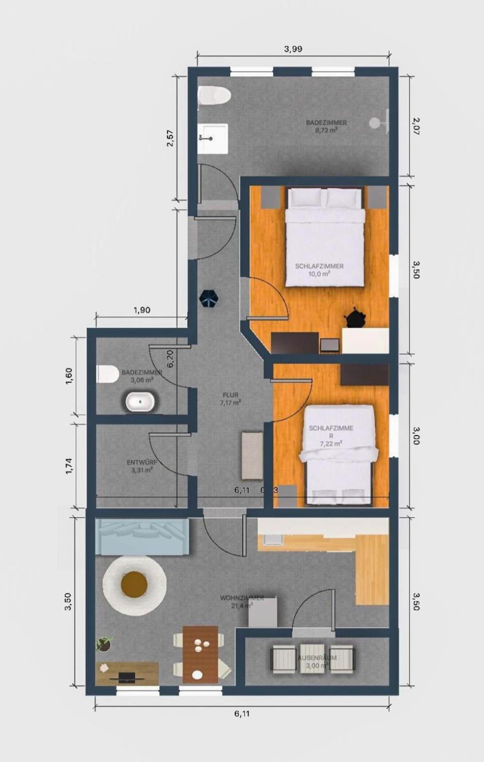 Exklusive In Holthausen 2zim, 2badez,kueche,balkon,waschmaschine Lingen